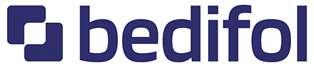 BEDIFOL Logo in schwarzer Schrift auf weißem Hintergrund.