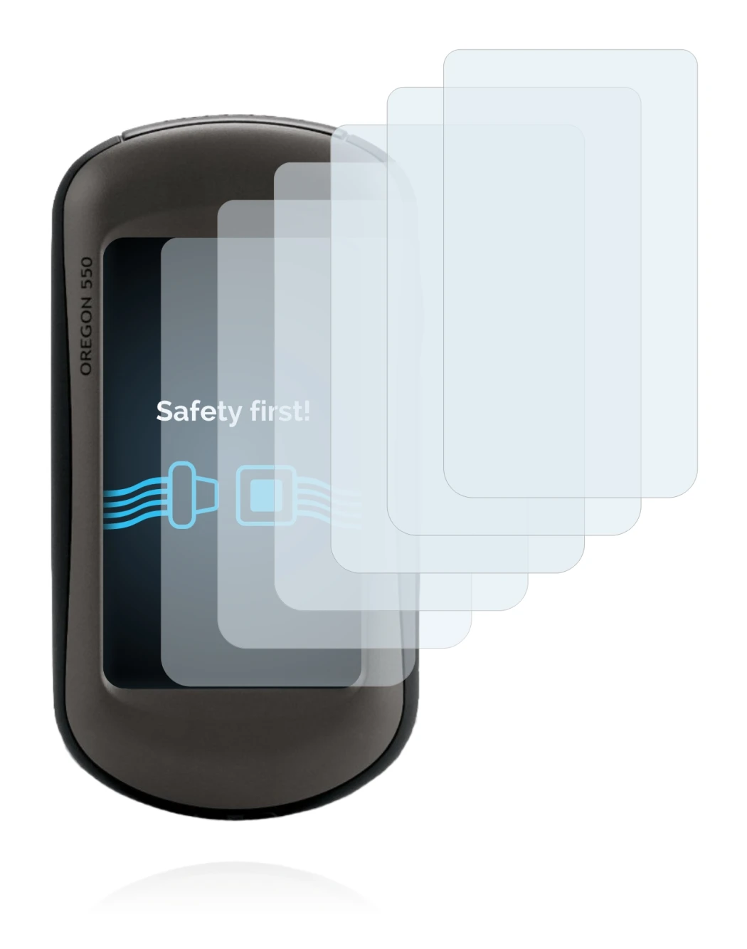 Abbildung des Geräts Garmin Oregon 550 mit einer Vielzahl des Displayschutzes.