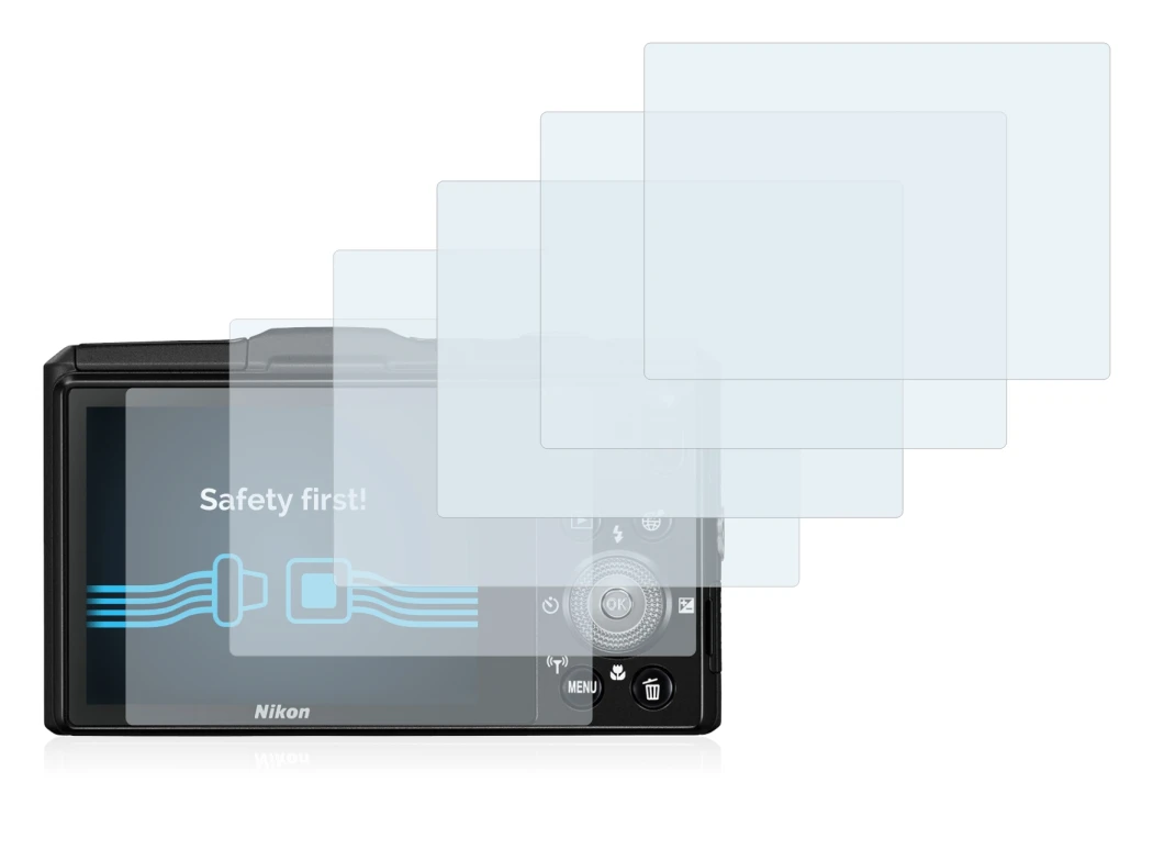 Abbildung des Geräts Nikon Coolpix S9700 mit einer Vielzahl des Displayschutzes.