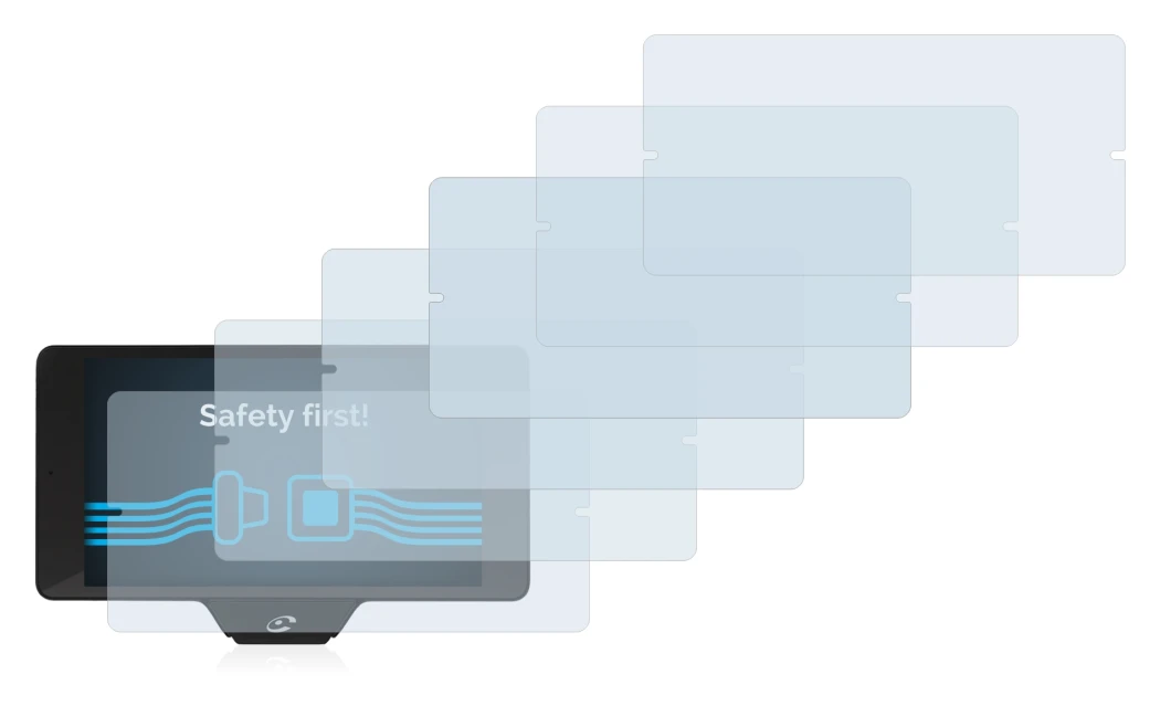 Abbildung des Geräts Coyote Nav+ 2017 mit einer Vielzahl des Displayschutzes.