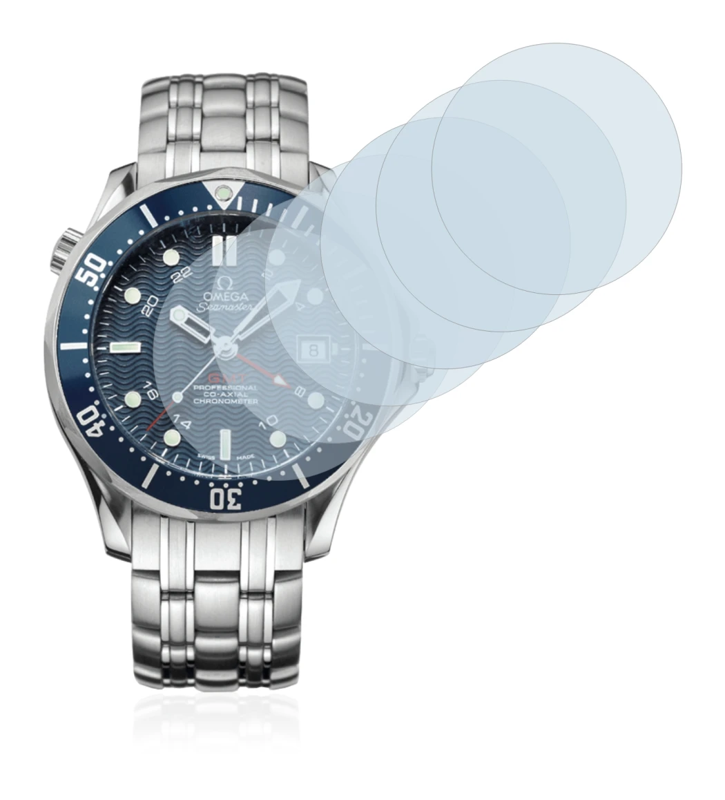 Abbildung des Geräts Omega Seamaster Diver (41 mm) mit einer Vielzahl des Displayschutzes.