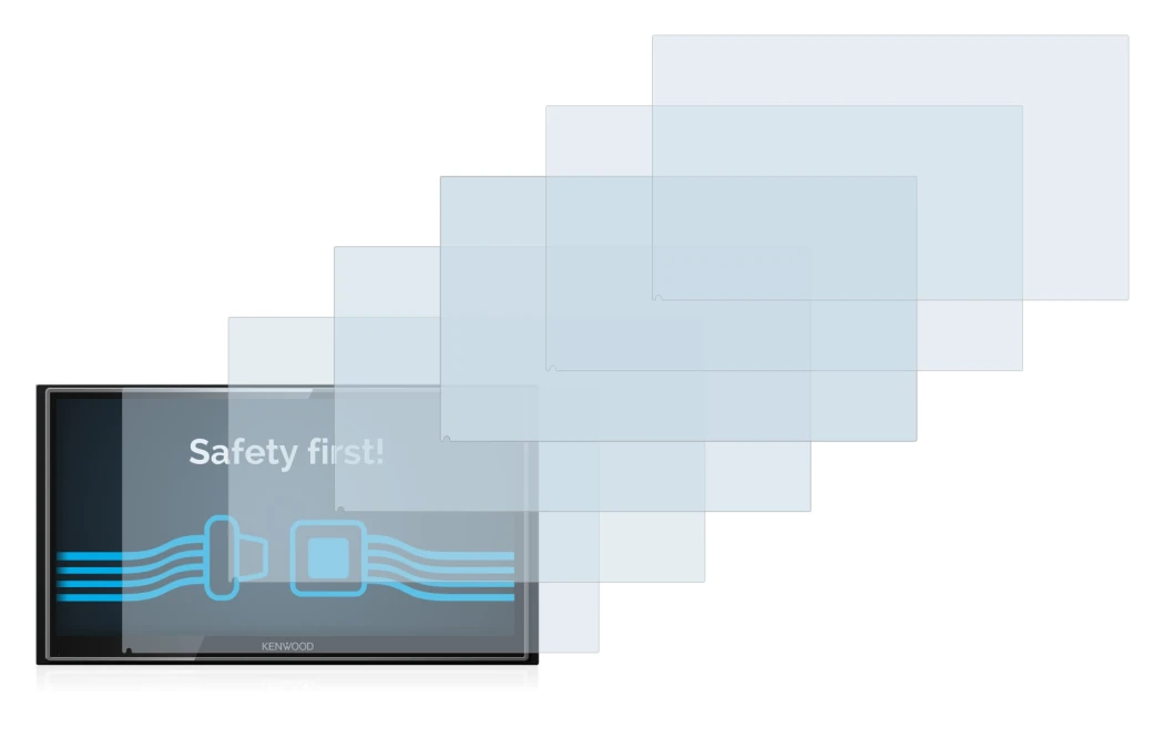 Abbildung des Geräts Kenwood DMX7018DABS mit einer Vielzahl des Displayschutzes.