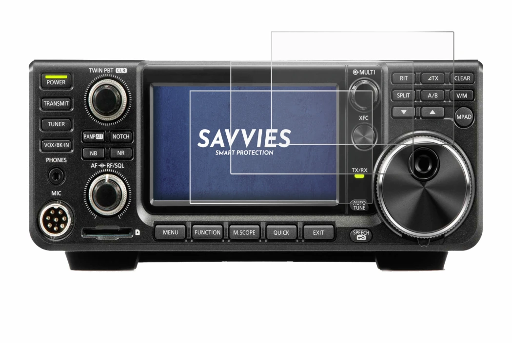 Abbildung des Geräts Icom IC-9700 mit einer Vielzahl des Displayschutzes.