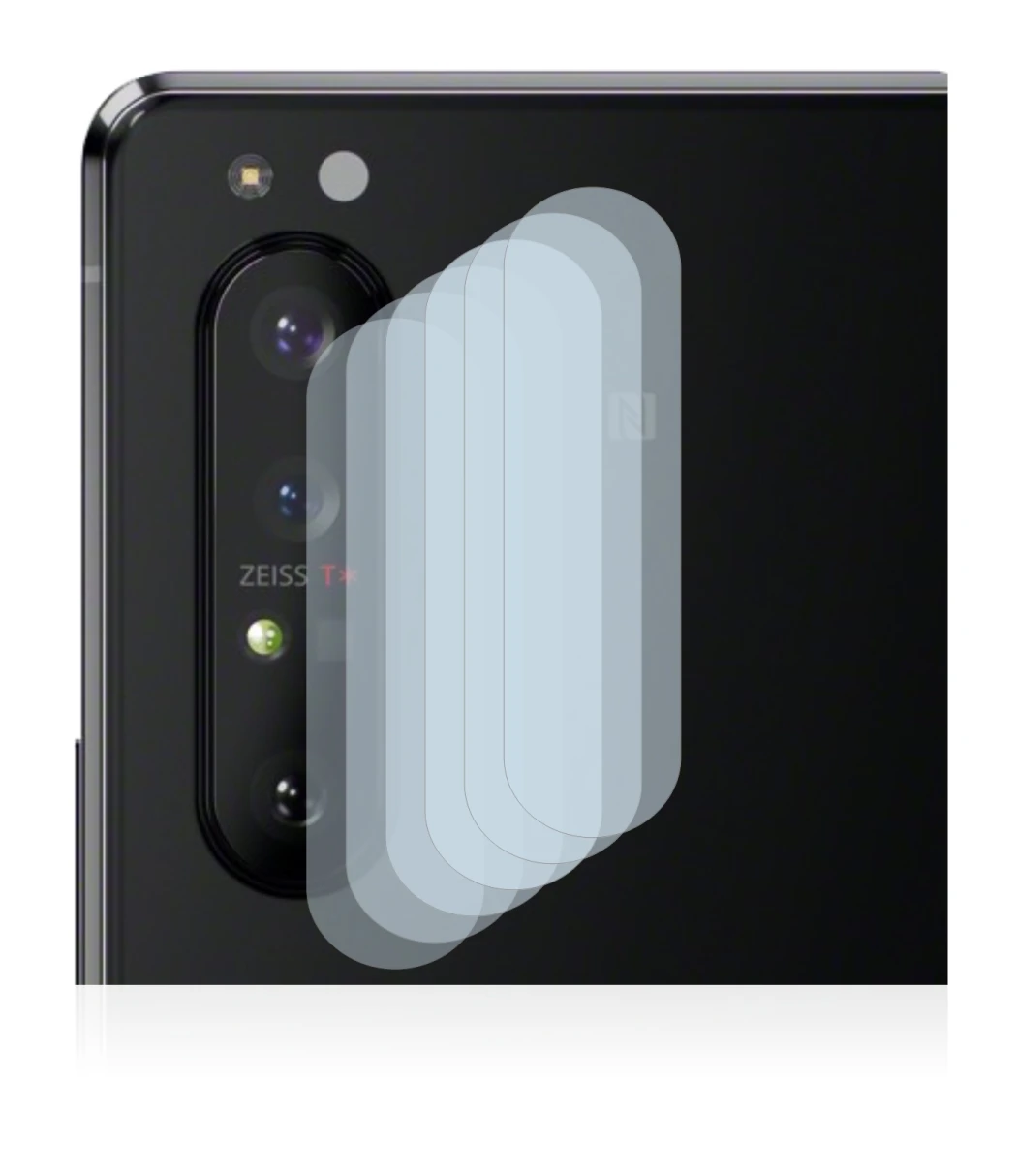 Abbildung des Geräts Sony Xperia 1 II (NUR Kameraschutz) mit einer Vielzahl des Displayschutzes.