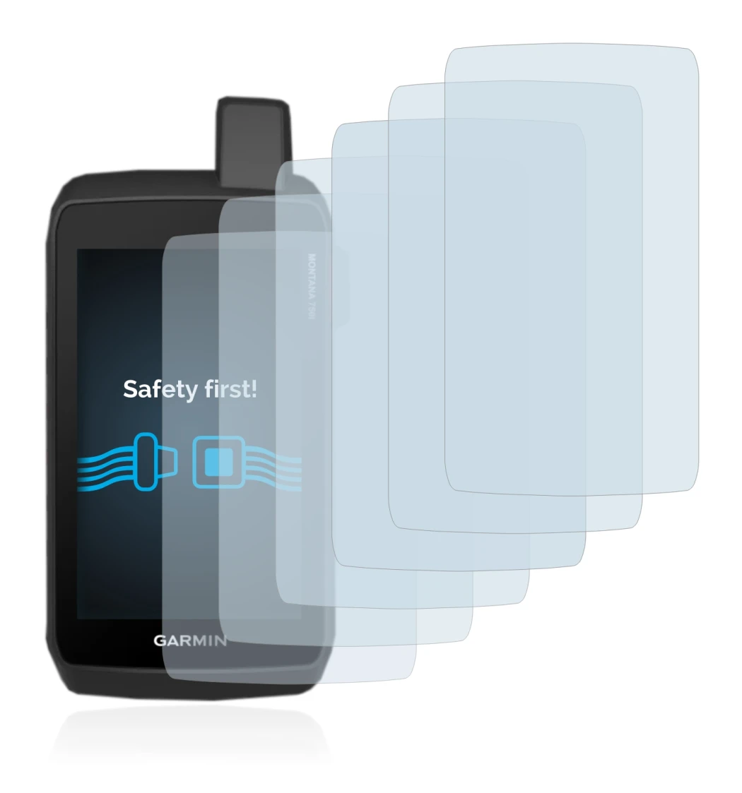 Abbildung des Geräts Garmin Montana 750i mit einer Vielzahl des Displayschutzes.