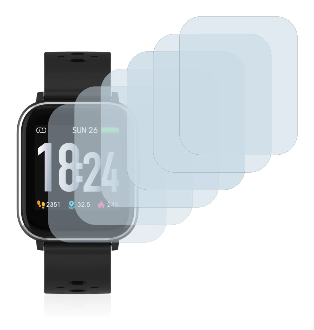 Abbildung des Geräts Denver SW-163 mit einer Vielzahl des Displayschutzes.