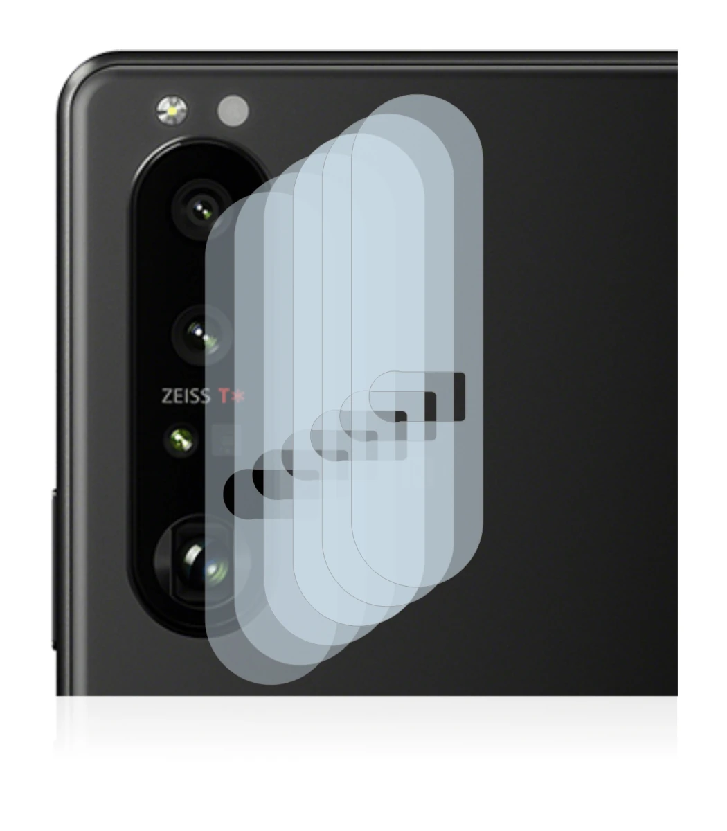 Abbildung des Geräts Sony Xperia 1 III (NUR Kameraschutz) mit einer Vielzahl des Displayschutzes.