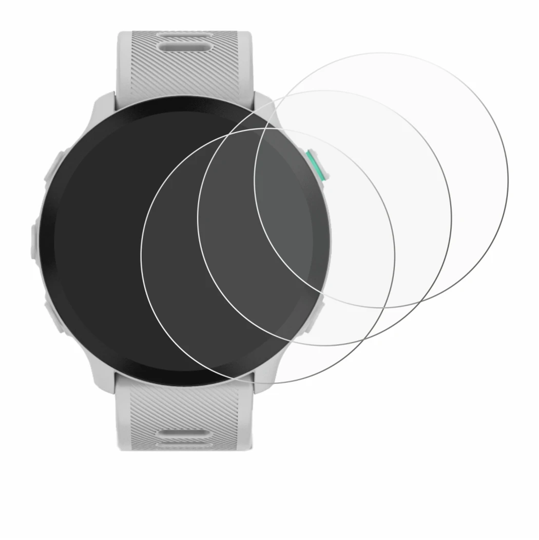 Abbildung des Geräts Garmin Forerunner 55 mit einer Vielzahl des Displayschutzes.