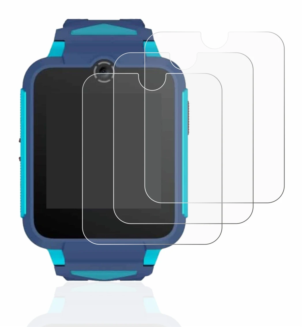 Abbildung des Geräts TCL Movetime Family Watch 2 mit einer Vielzahl des Displayschutzes.