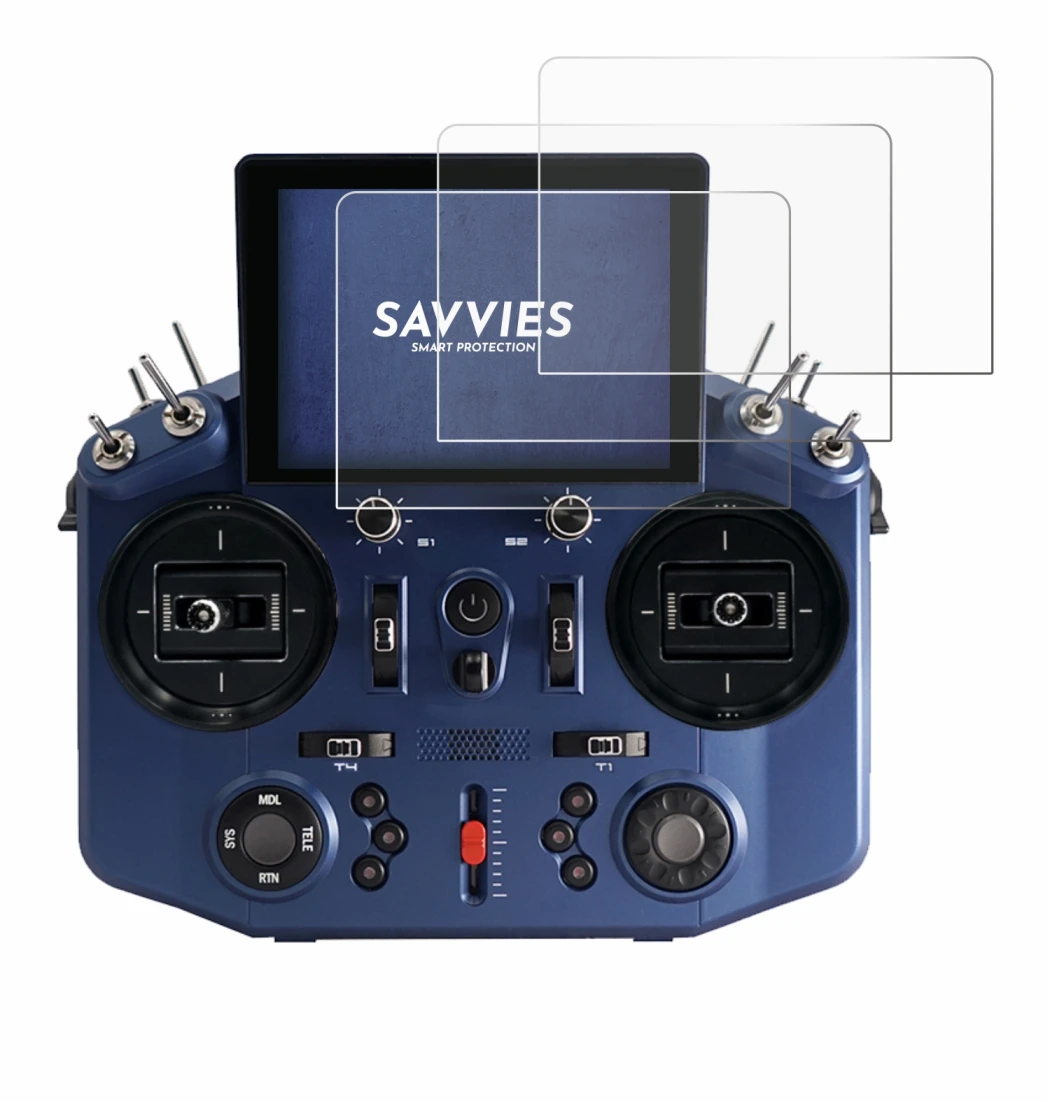 Abbildung des Geräts FrSky Tandem X20S mit einer Vielzahl des Displayschutzes.