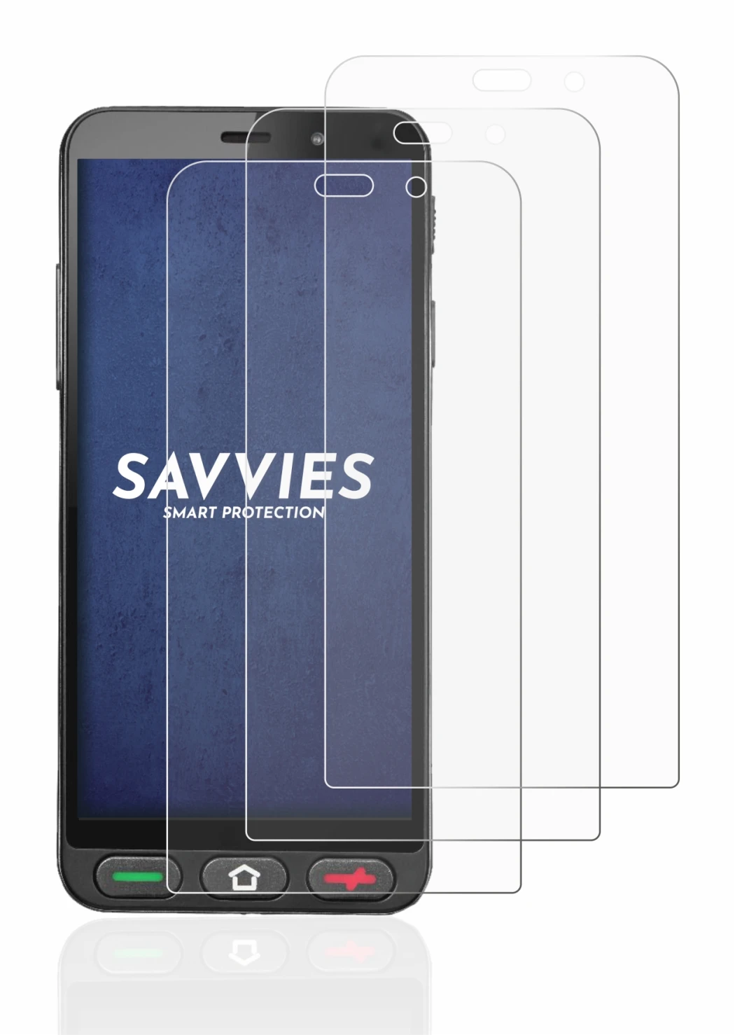 Abbildung des Geräts Brondi Amico S Nero mit einer Vielzahl des Displayschutzes.