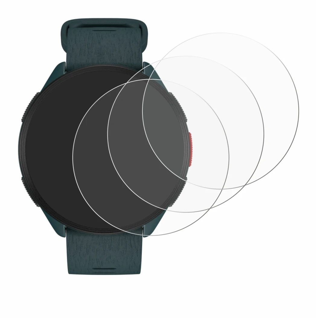 Abbildung des Geräts Polar Pacer mit einer Vielzahl des Displayschutzes.