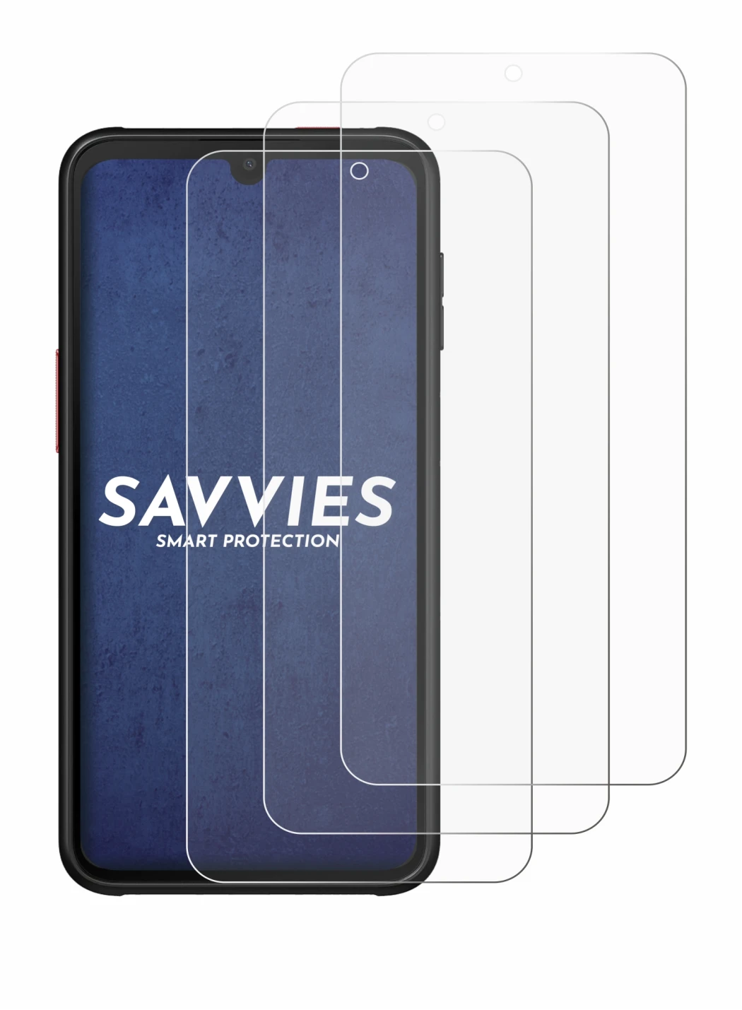 Abbildung des Geräts Samsung Galaxy Xcover 6 Pro mit einer Vielzahl des Displayschutzes.
