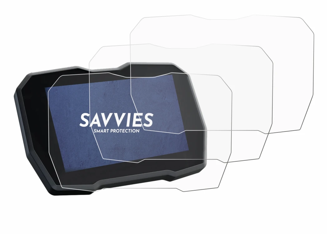 Abbildung des Geräts Ducati Multistrada V4 2021+ mit einer Vielzahl des Displayschutzes.