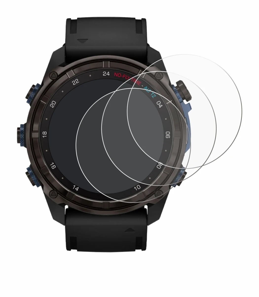 Abbildung des Geräts Garmin Descent Mk3i (51 mm) mit einer Vielzahl des Displayschutzes.