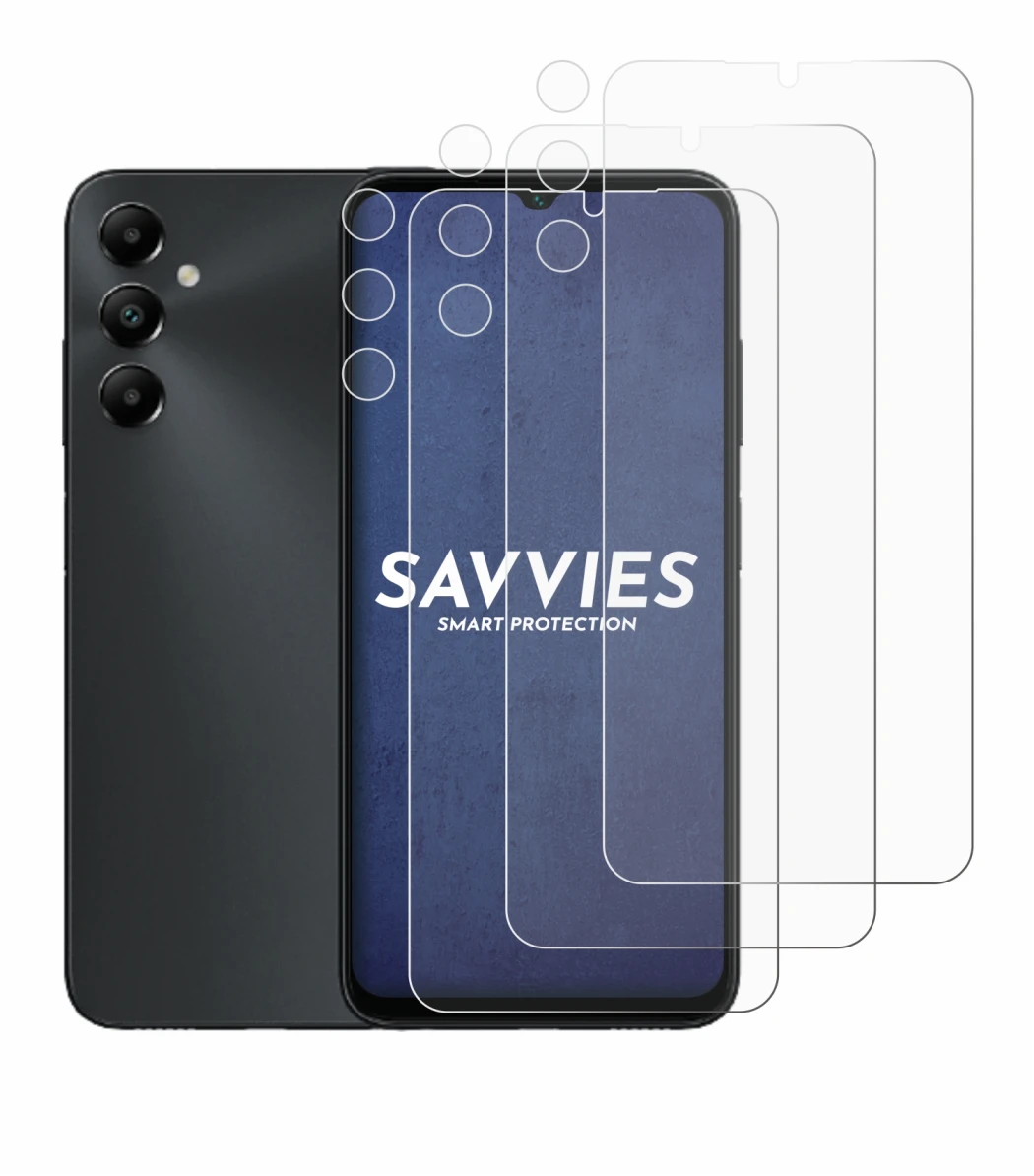 Abbildung des Geräts Samsung Galaxy A05s (Display+Kamera) mit einer Vielzahl des Displayschutzes.