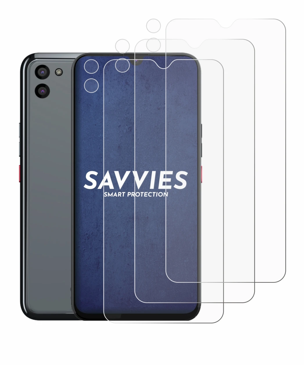 Abbildung des Geräts Gigaset GS5 PRO SE (Display+Kamera) mit einer Vielzahl des Displayschutzes.