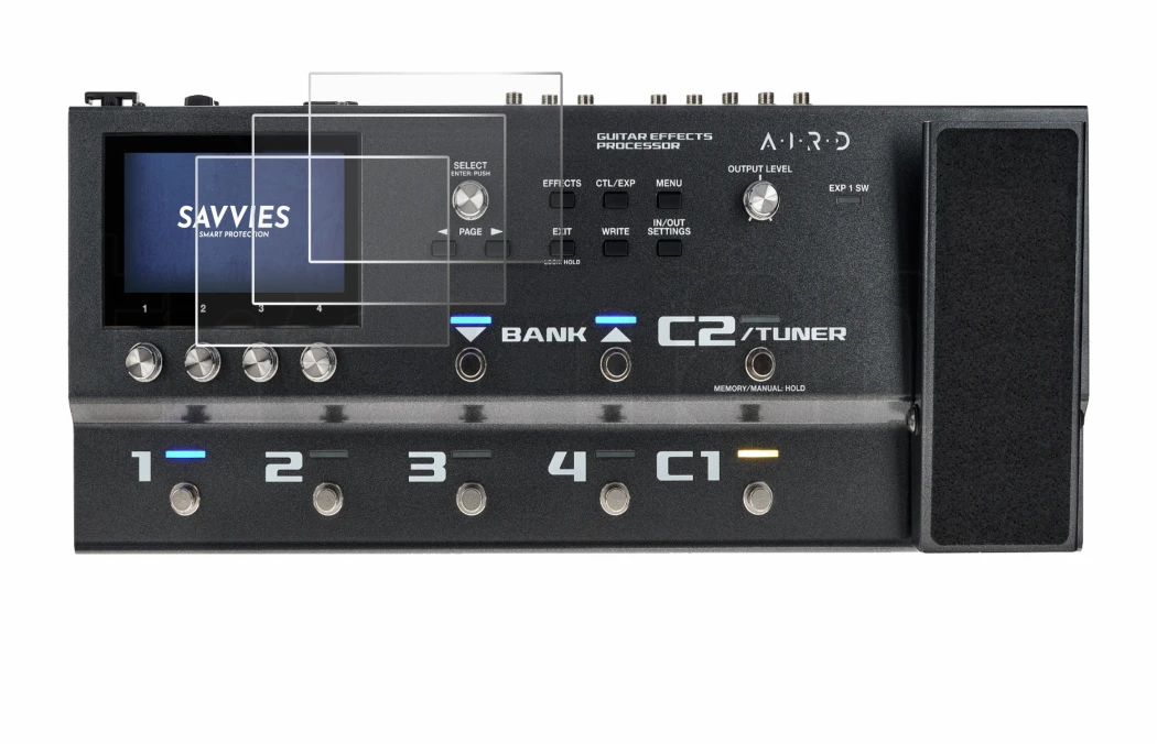 Abbildung des Geräts Boss GX-100 mit einer Vielzahl des Displayschutzes.