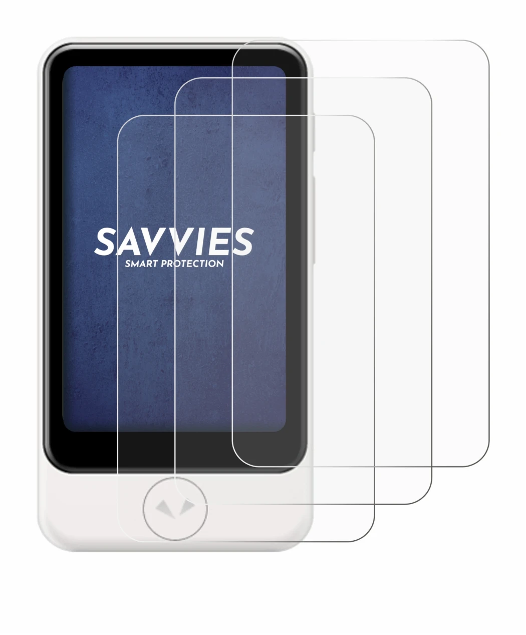 Abbildung des Geräts Pocketalk Plus mit einer Vielzahl des Displayschutzes.