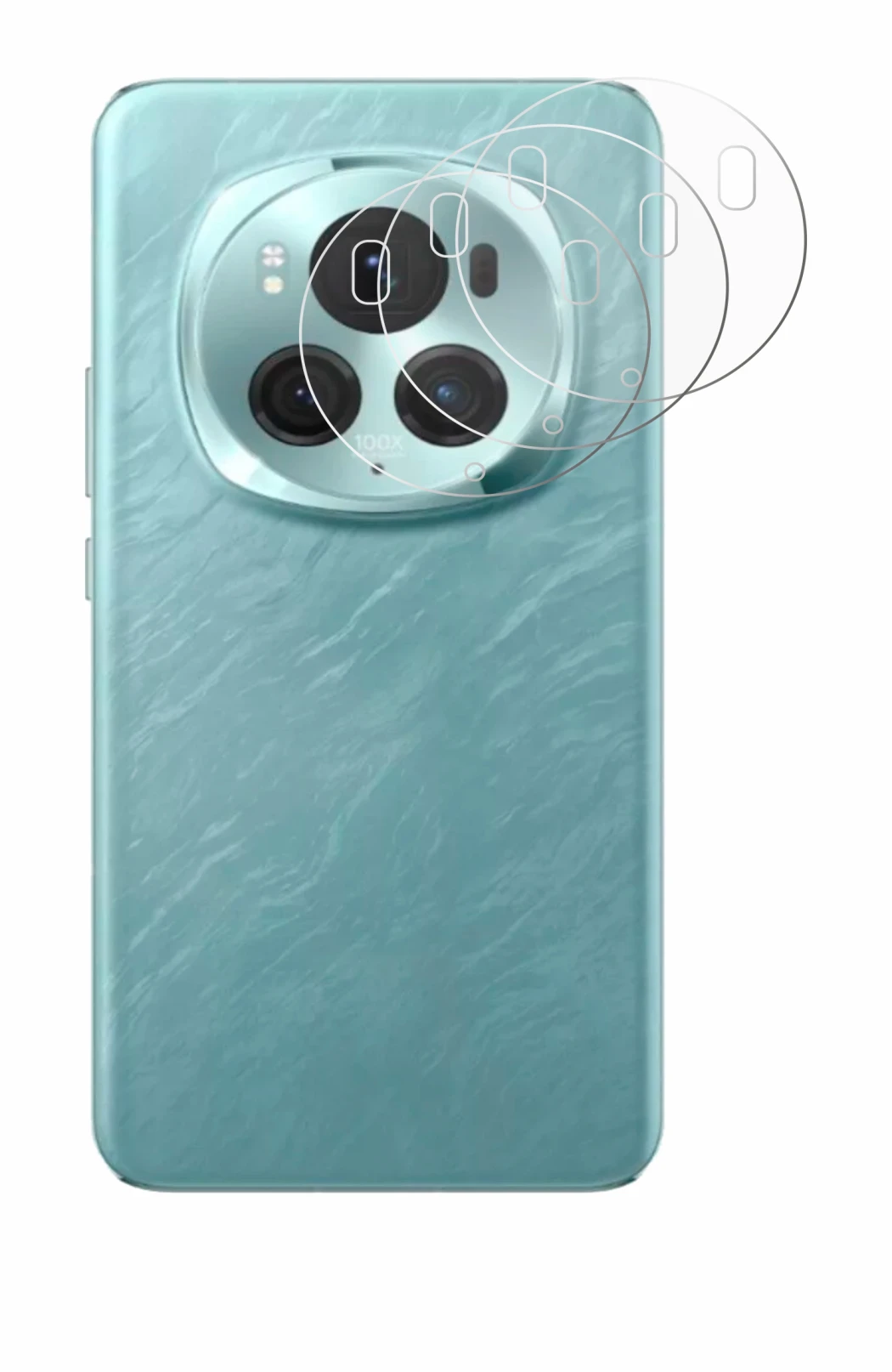 Abbildung des Geräts Honor Magic 6 Pro (NUR Kameraschutz) mit einer Vielzahl des Displayschutzes.