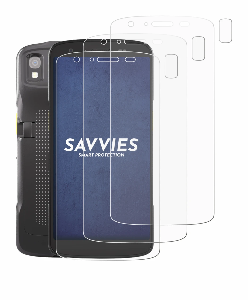 Abbildung des Geräts Zebra TC22 (Display+Kamera) mit einer Vielzahl des Displayschutzes.