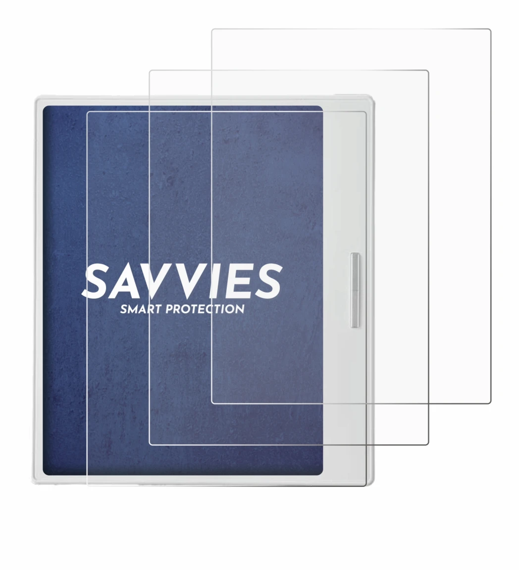 Abbildung des Geräts Boox Go Color 7 White Edition mit einer Vielzahl des Displayschutzes.