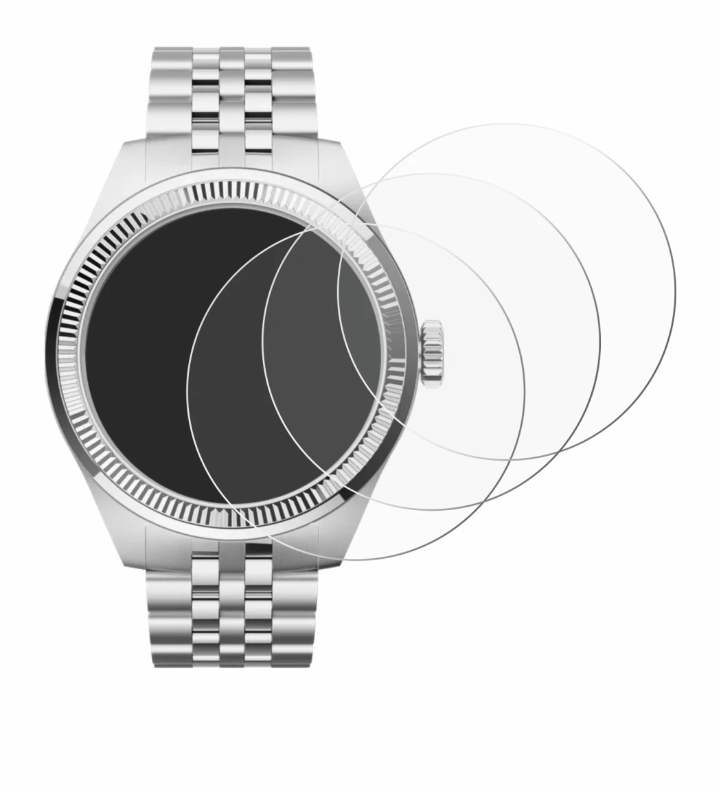 Abbildung des Geräts Withings ScanWatch Nova Brilliant (39 mm) mit einer Vielzahl des Displayschutzes.