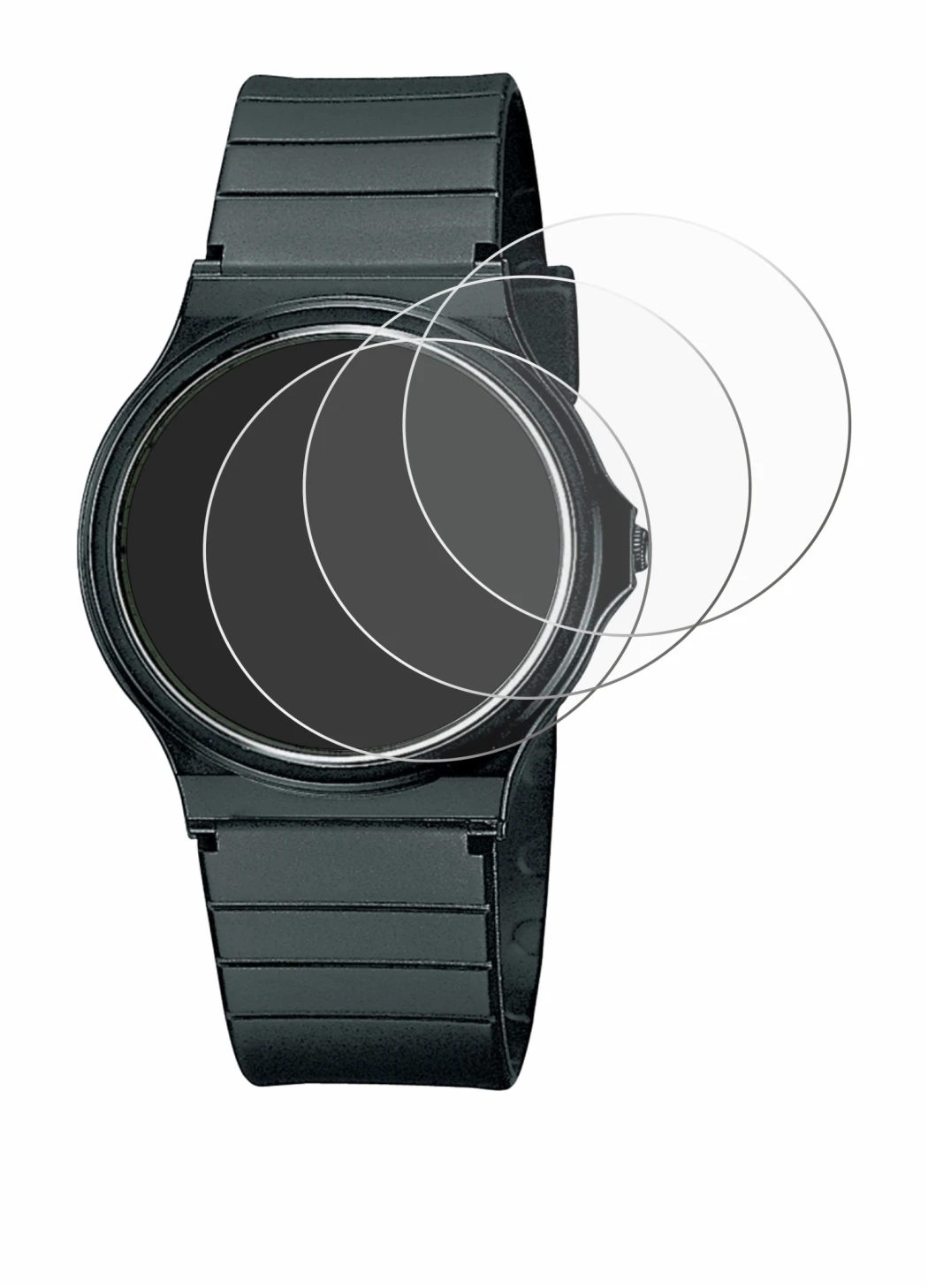 Abbildung des Geräts Casio Collection MQ-24 mit einer Vielzahl des Displayschutzes.