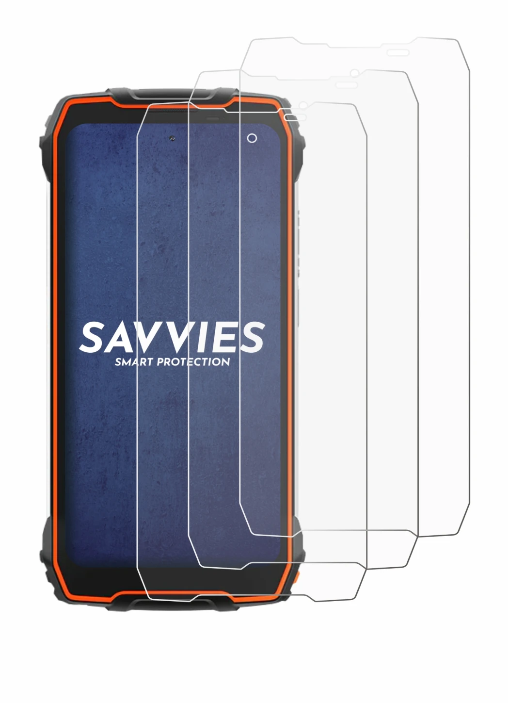 Abbildung des Geräts Blackview Oscal Pilot 1 mit einer Vielzahl des Displayschutzes.