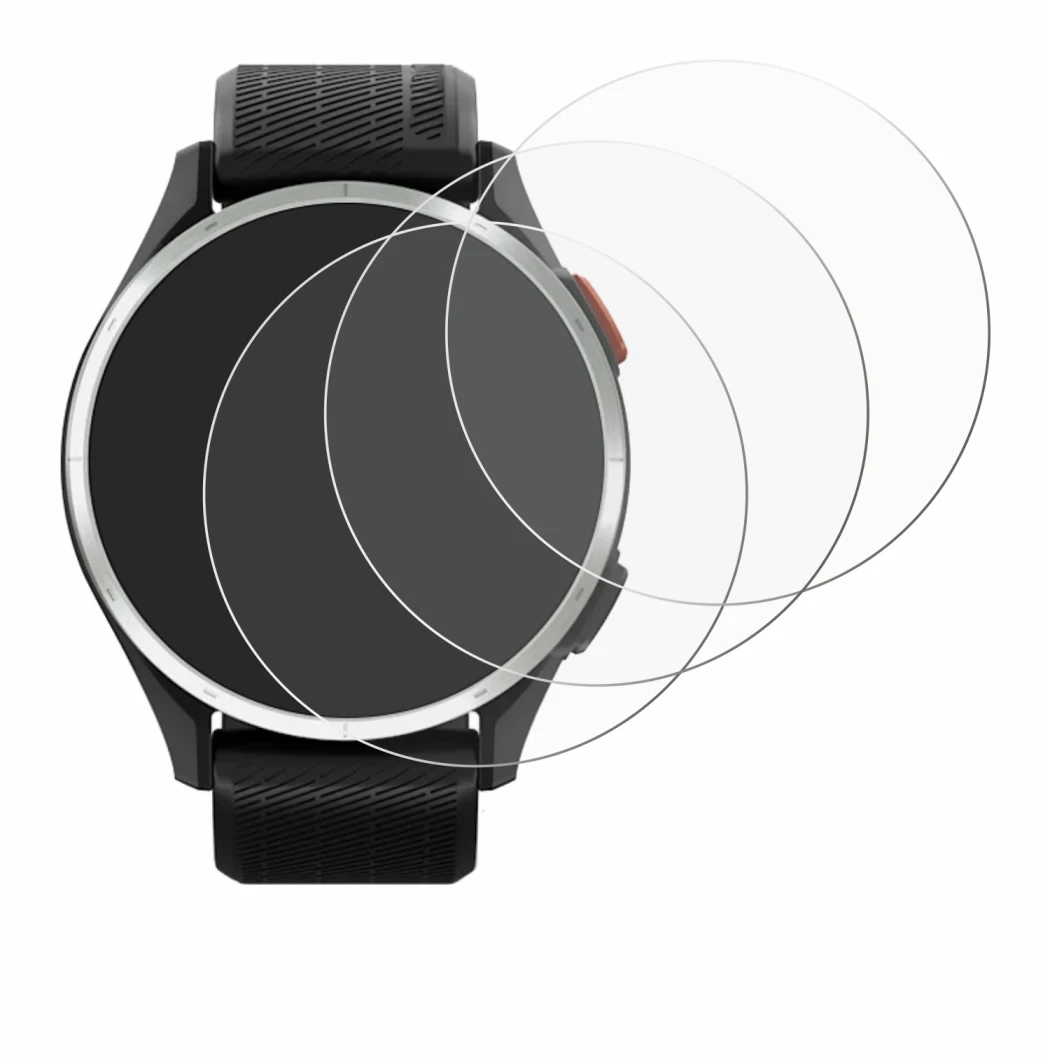 Abbildung des Geräts Garmin Approach S44 mit einer Vielzahl des Displayschutzes.