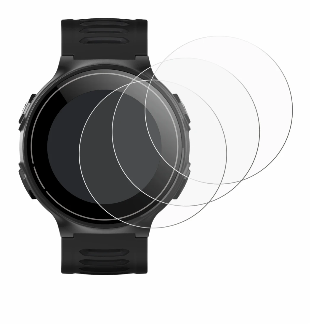 Abbildung des Geräts Kiprun GPS 500 Coros mit einer Vielzahl des Displayschutzes.