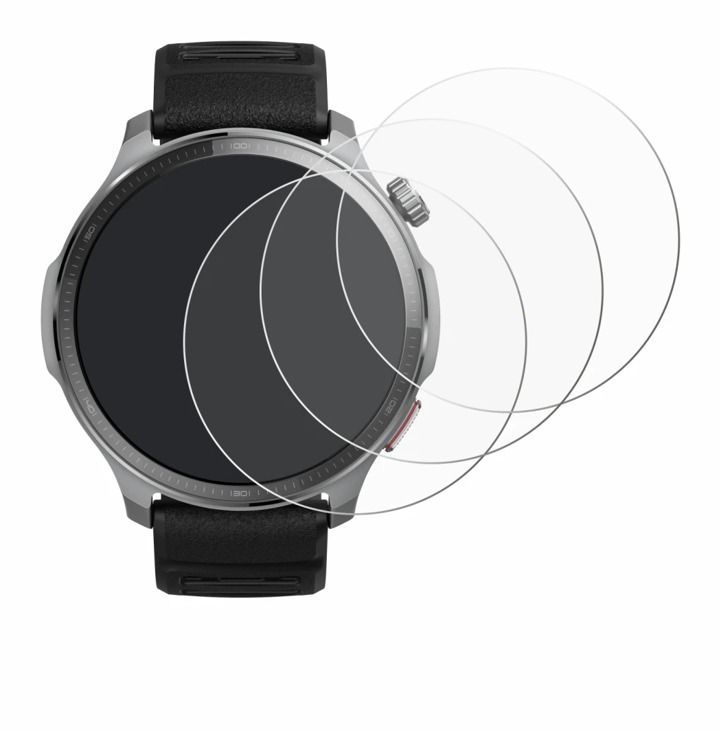 Abbildung des Geräts Huami Amazfit Balance 2 XT mit einer Vielzahl des Displayschutzes.