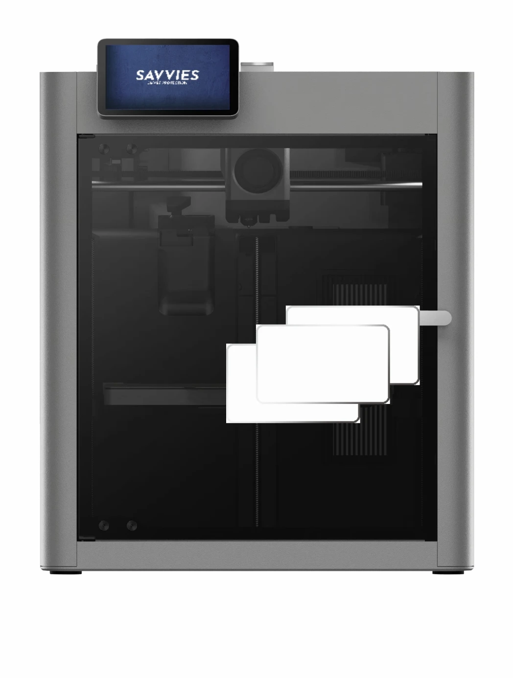 Abbildung des Geräts Bambu Lab P2S 3D Printer mit einer Vielzahl des Displayschutzes.