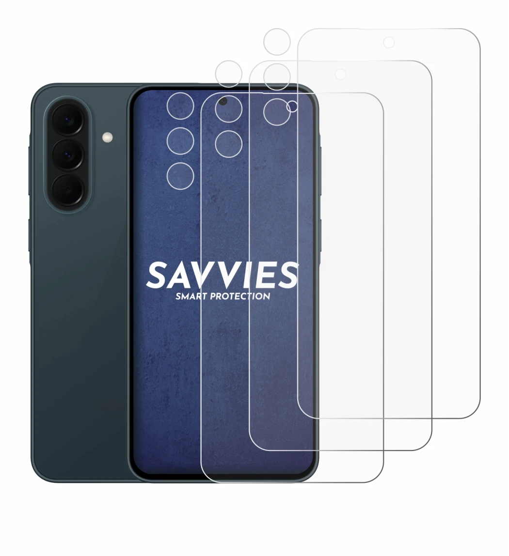 Abbildung des Geräts Samsung Galaxy A37 5G (Display+Kamera) mit einer Vielzahl des Displayschutzes.