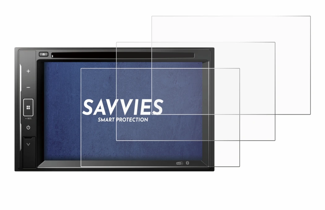 Abbildung des Geräts Pioneer DMH-A240DAB mit einer Vielzahl des Displayschutzes.