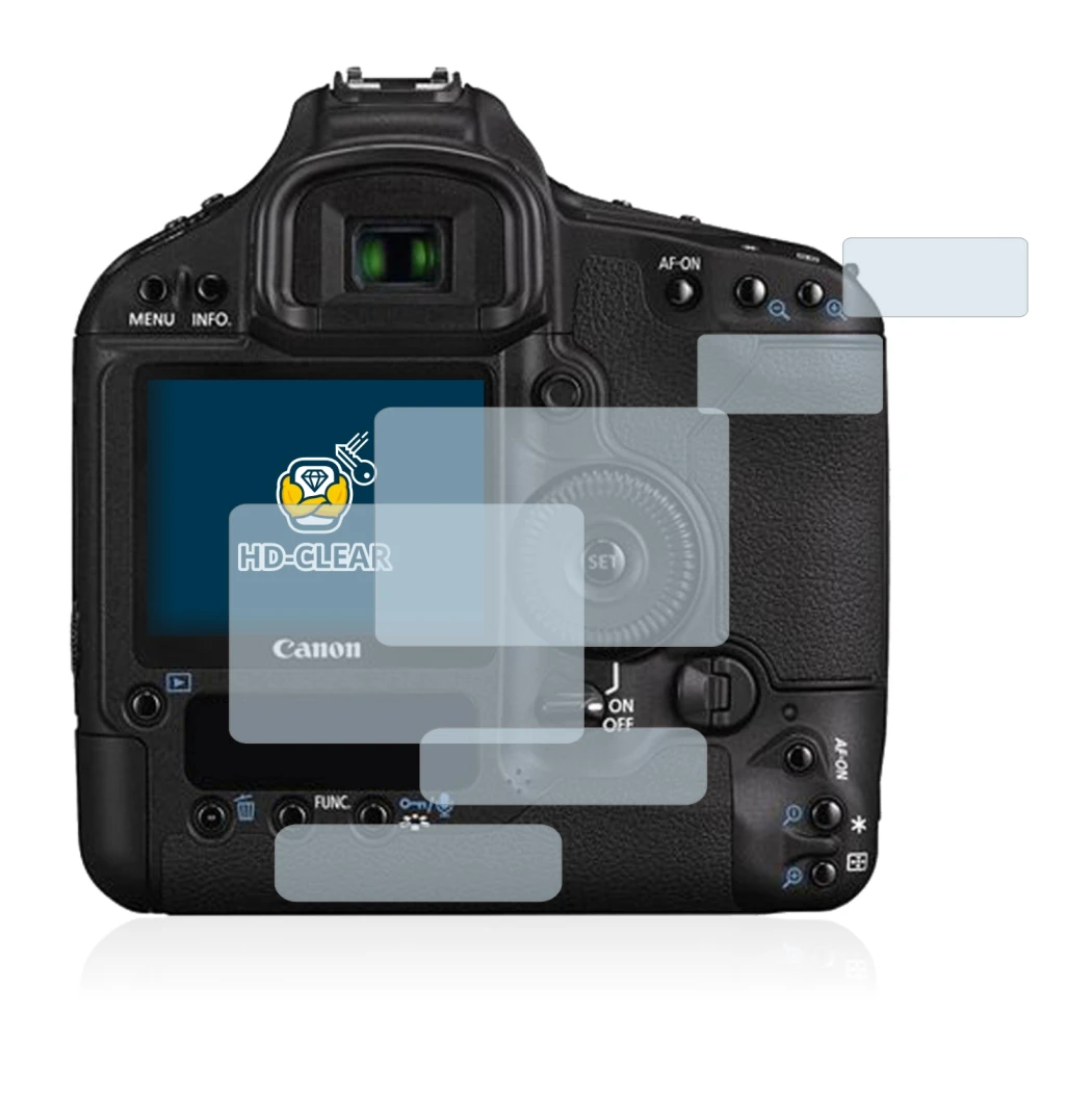 Abbildung des Geräts Canon EOS 1D Mark III mit einer Vielzahl des Displayschutzes.