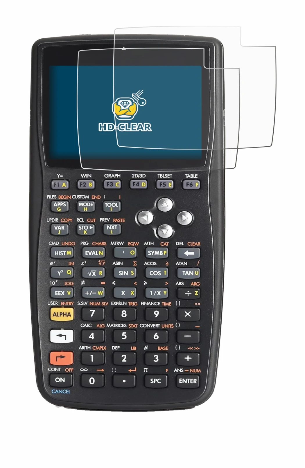 Abbildung des Geräts HP 50g F2229AA#UUZ mit einer Vielzahl des Displayschutzes.