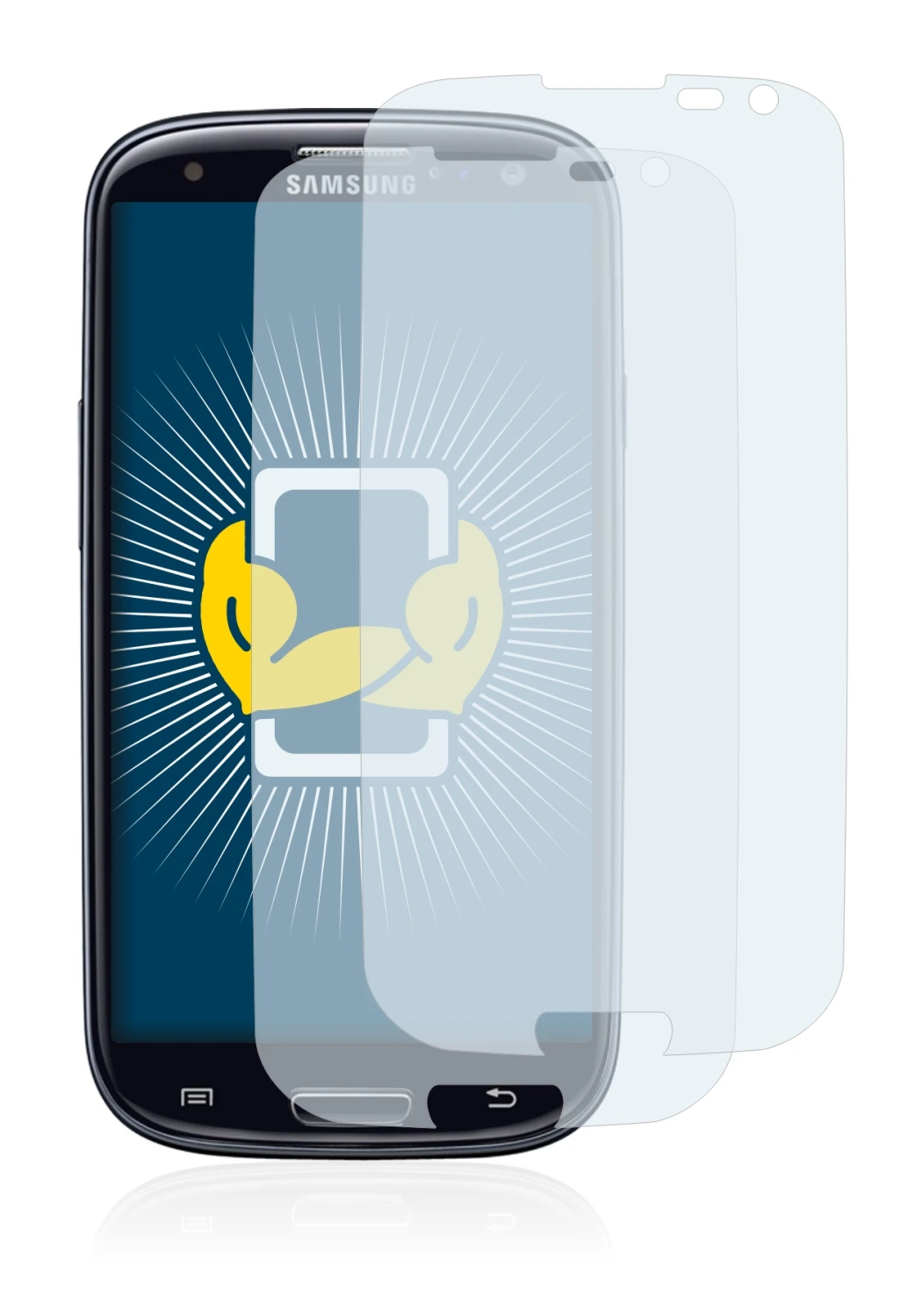 Abbildung des Geräts Samsung Galaxy S3 Neo I9300I mit einer Vielzahl des Displayschutzes.