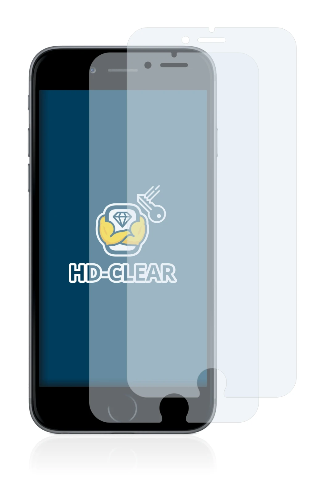 Abbildung des Geräts Apple iPhone 6 Plus mit einer Vielzahl des Displayschutzes.