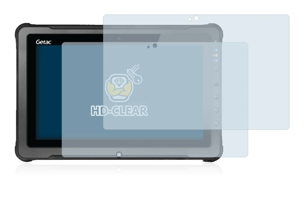 Abbildung des Geräts Getac F110 G5 mit einer Vielzahl des Displayschutzes.