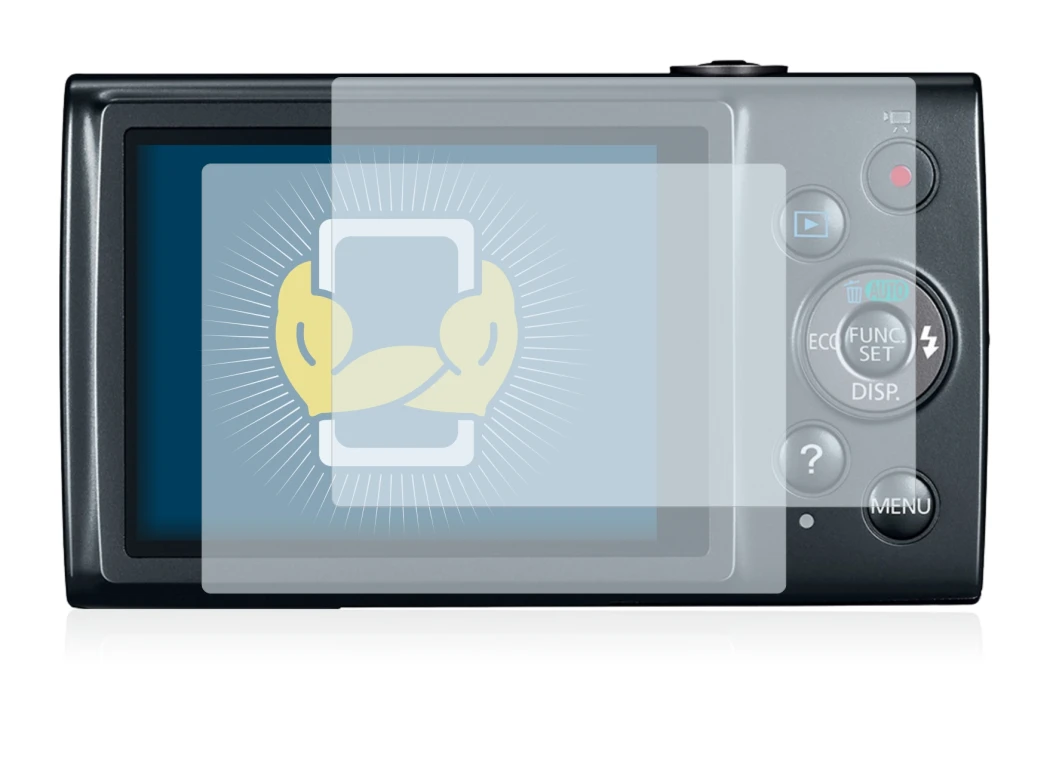 Abbildung des Geräts Canon IXUS 170 mit einer Vielzahl des Displayschutzes.