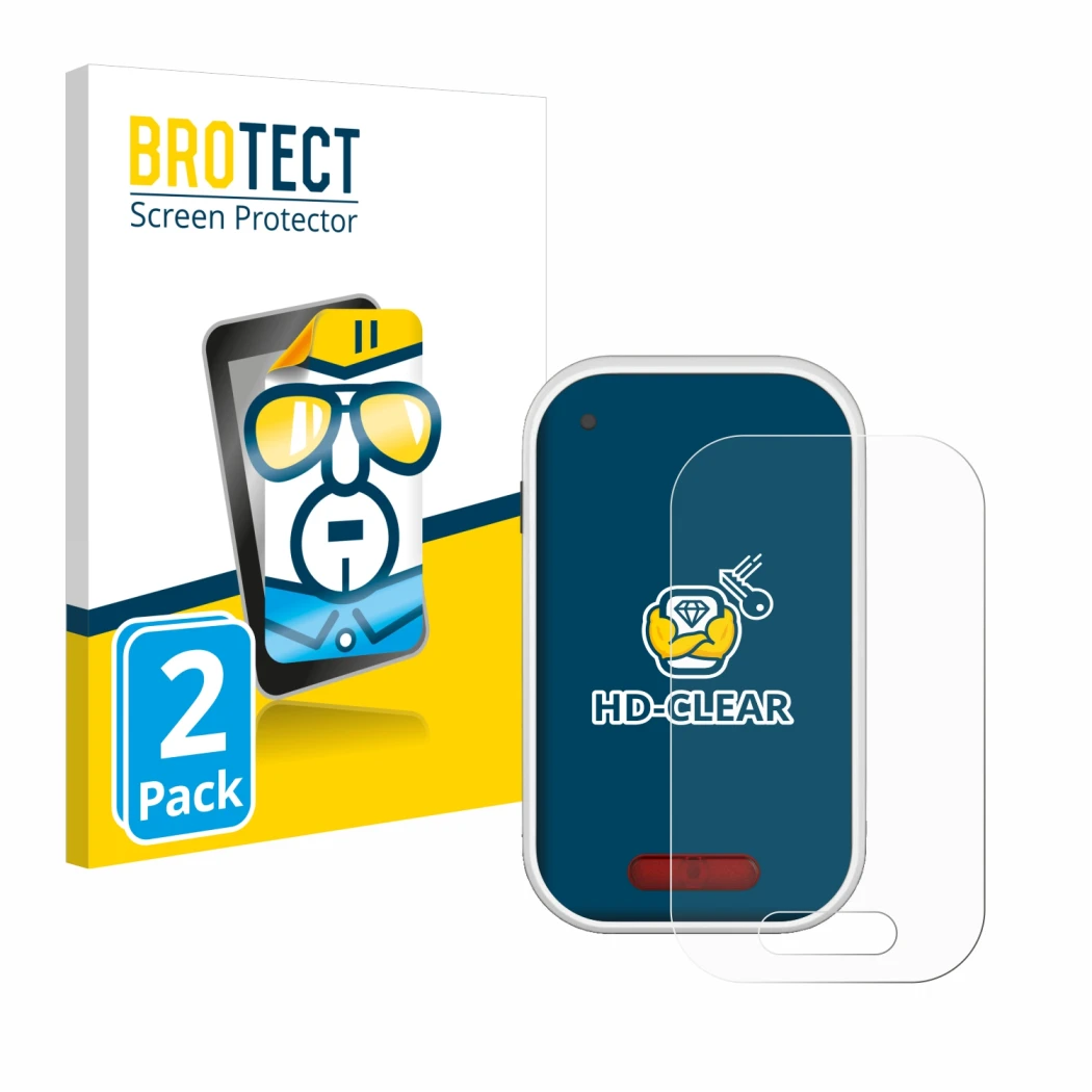 Vorderseite einer Produktverpackung mit dem Markenlogo BROTECT. Daneben ist das Gerät Polar V650 mit dem zugehörigen Displaysc