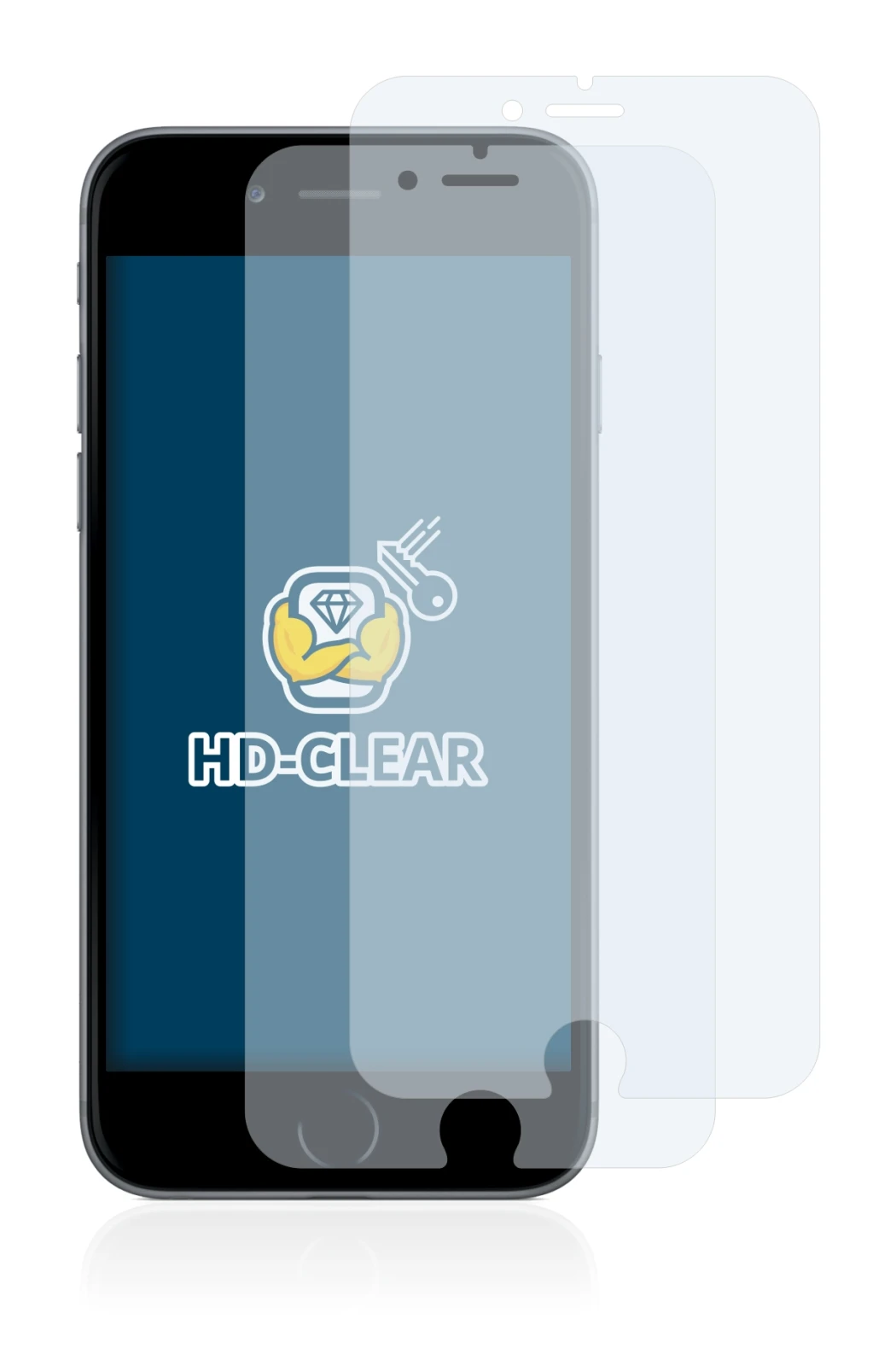 Abbildung des Geräts Apple iPhone 6S Plus mit einer Vielzahl des Displayschutzes.