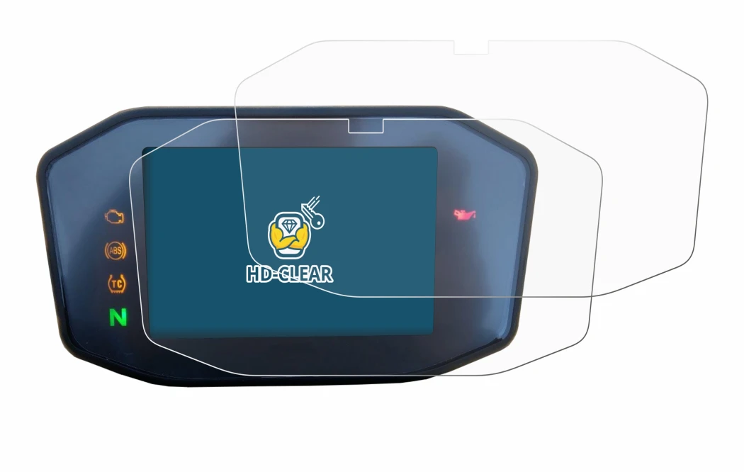 Abbildung des Geräts KTM 690 Duke 2016 mit einer Vielzahl des Displayschutzes.