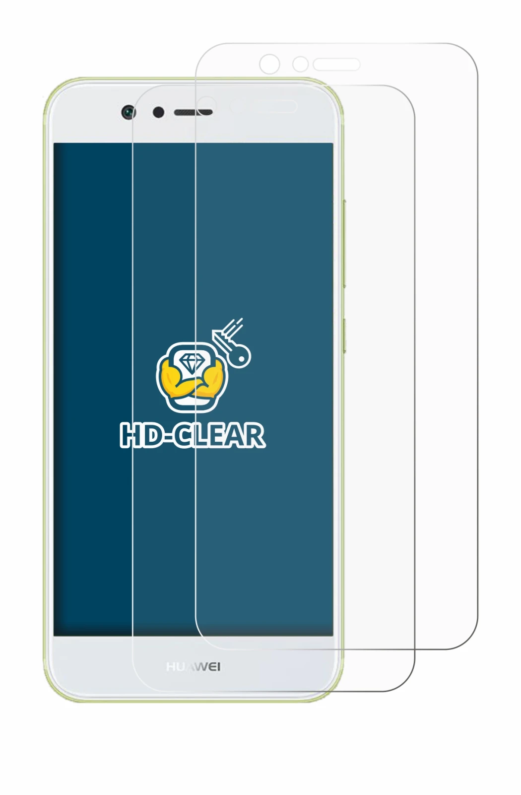 Abbildung des Geräts Huawei Nova 2 mit einer Vielzahl des Displayschutzes.