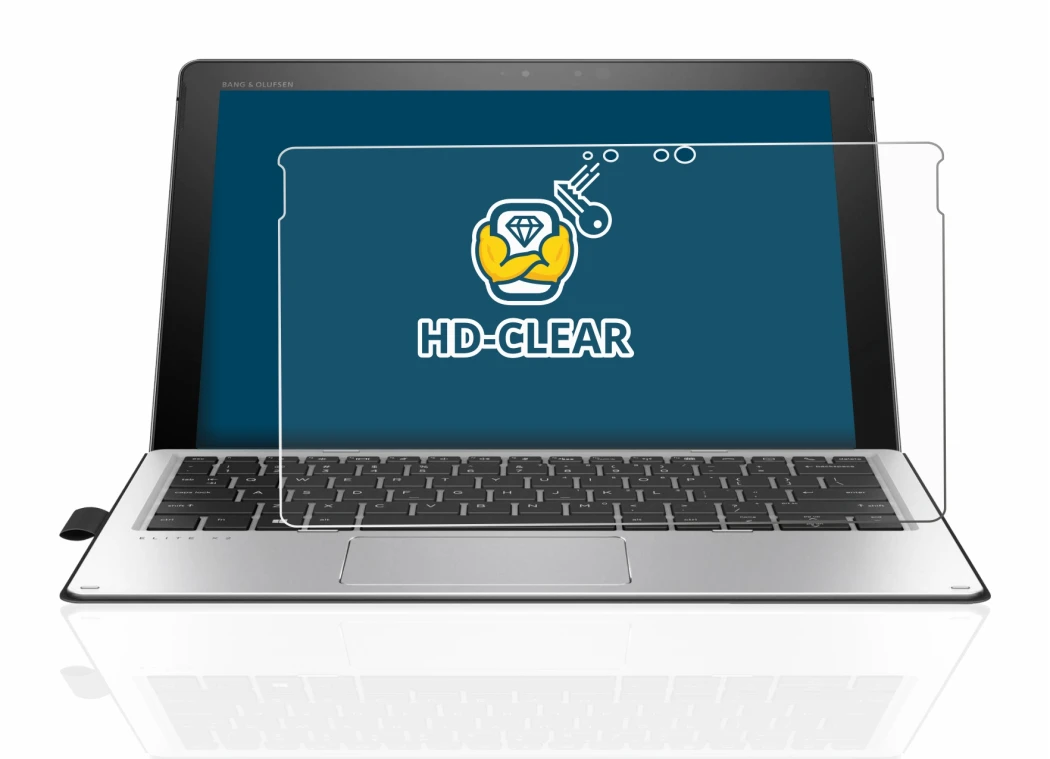 Abbildung des Geräts HP Elite x2 1012 G2 mit einer Vielzahl des Displayschutzes.