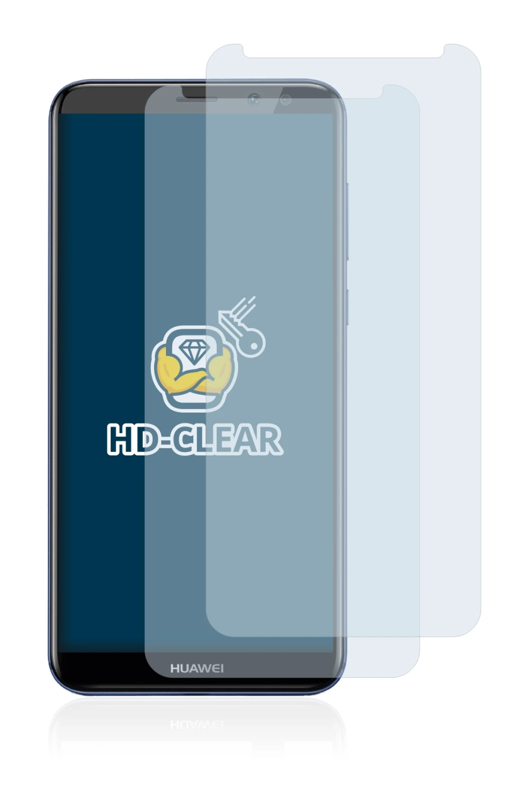 Abbildung des Geräts Huawei Mate 10 Lite mit einer Vielzahl des Displayschutzes.