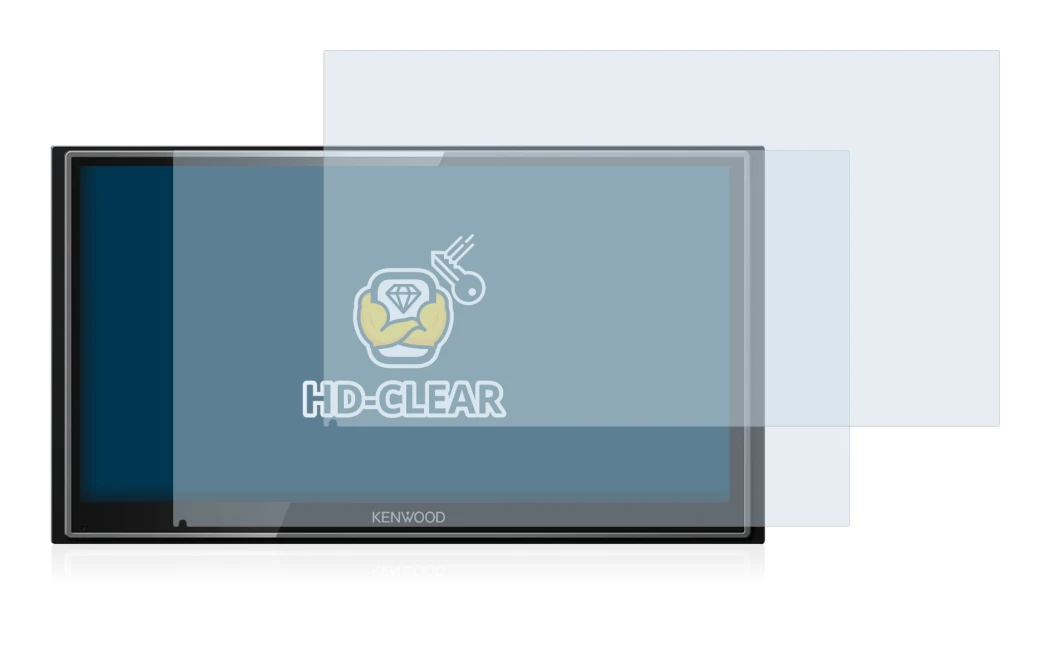 Abbildung des Geräts Kenwood DMX7018DABS mit einer Vielzahl des Displayschutzes.