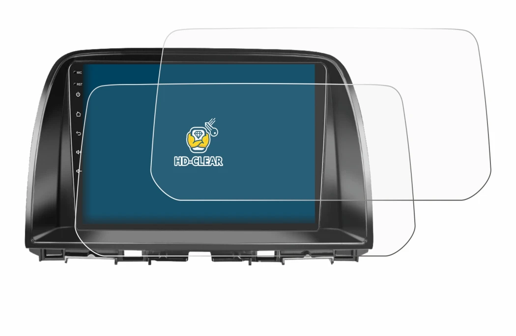 Abbildung des Geräts Mazda CX-5 2017 Infotainment System mit einer Vielzahl des Displayschutzes.