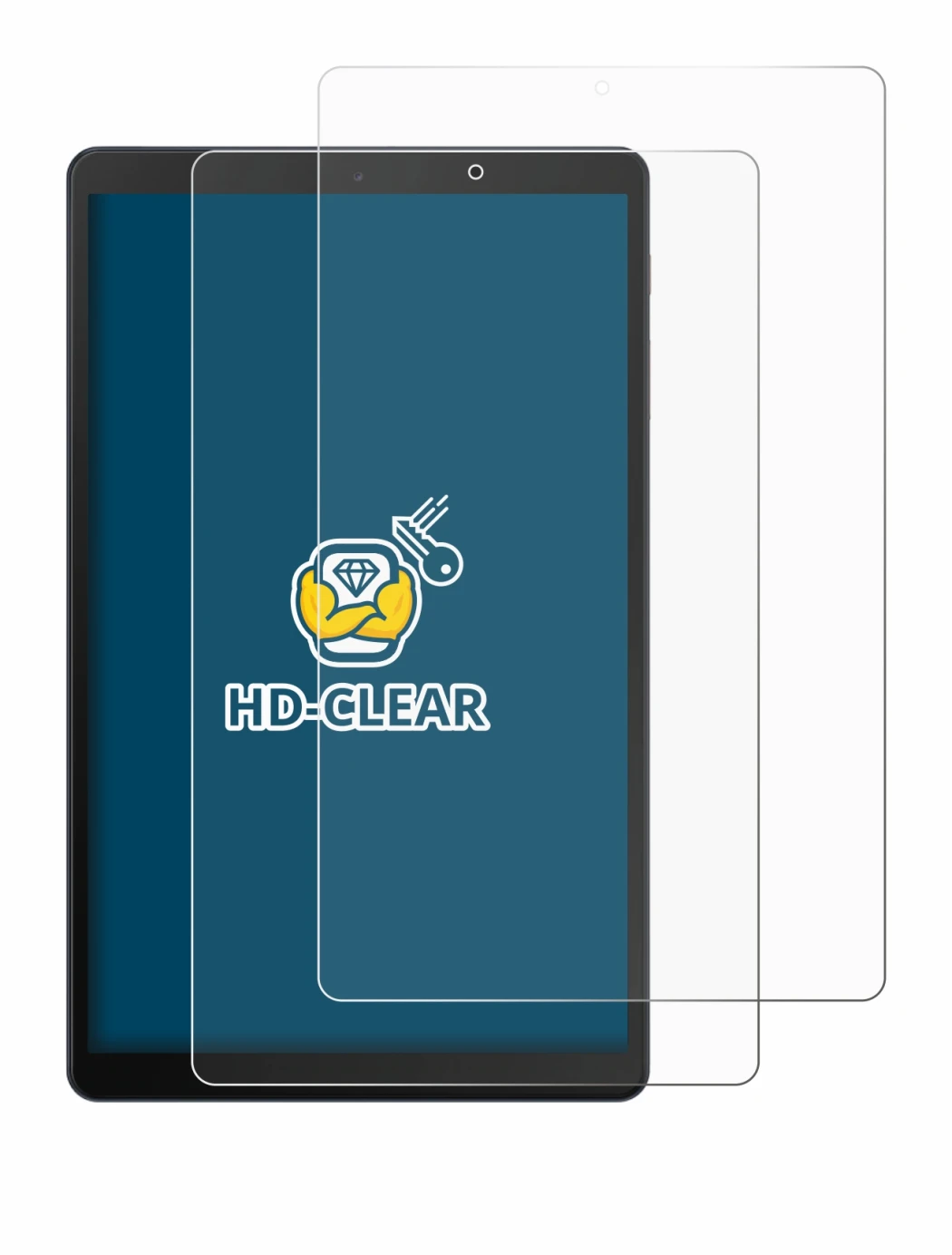 Abbildung des Geräts Samsung Galaxy Tab A 10.1 WiFi 2019 mit einer Vielzahl des Displayschutzes.